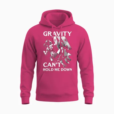 Bouldering Girl Boulderer Rock Climbing Wall Unisex Hoodie - Heliconia
