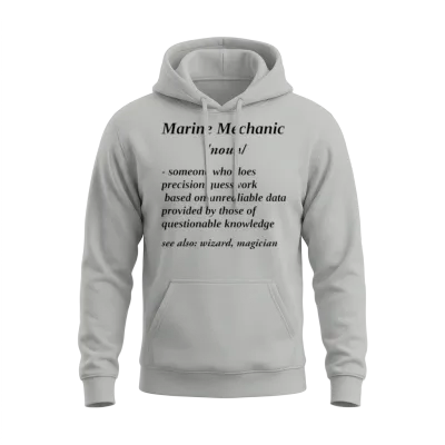 Funny Marine Mechanics Quote Motorboat Mechanic Unisex Hoodie - Ash