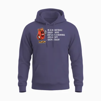 Im a Basketball Coachs Wife Funny Mothers Day Humo Unisex Hoodie - Heather Sport Dark Navy