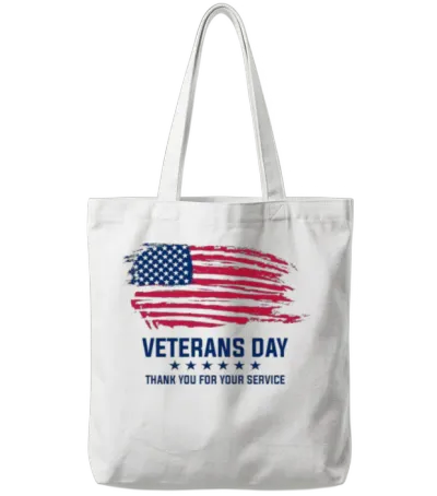 Veterans Day Classic Tote Bags - White