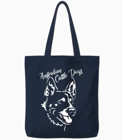 Australian Cattle Dog Tote Bags - Navy