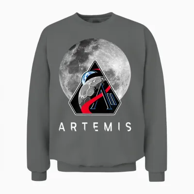 Nasa Artemis Ii Mission Moon Unisex Sweatshirt - Graphite Heather