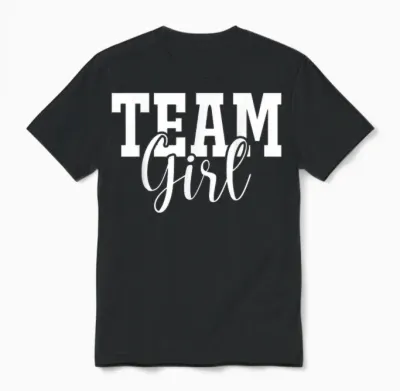 Pink Team Girl Team Boy Gender Reveal Party Passend Familie Unisex T-Shirt - Black