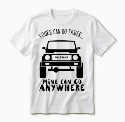 Suzuki Samurai Humorous Unisex T-Shirt - White