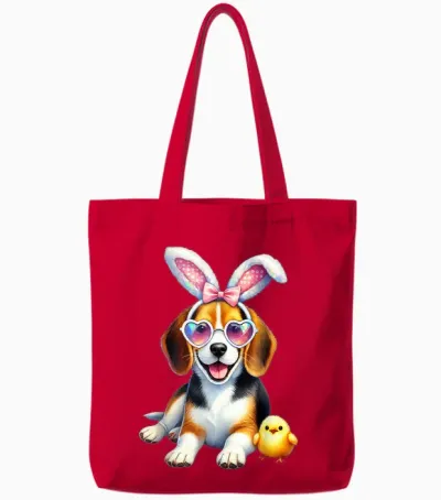 Lunettes De Pâques Beagle Dog Mom Spring Easter Bunny Oreilles Tote Bags - Red