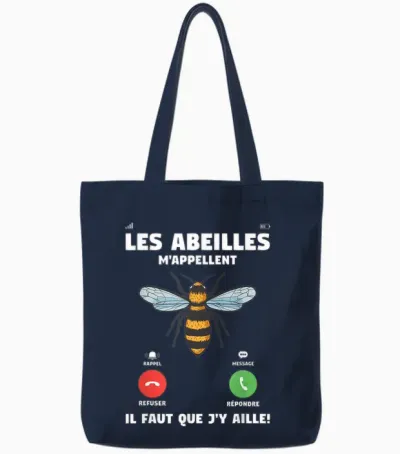 Funny Quote Beekeeping for a Beekeeper T-Shirt, Black, S Tote Bags - Navy