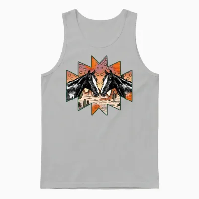 Desert Horse Unisex Tank Top - Ash
