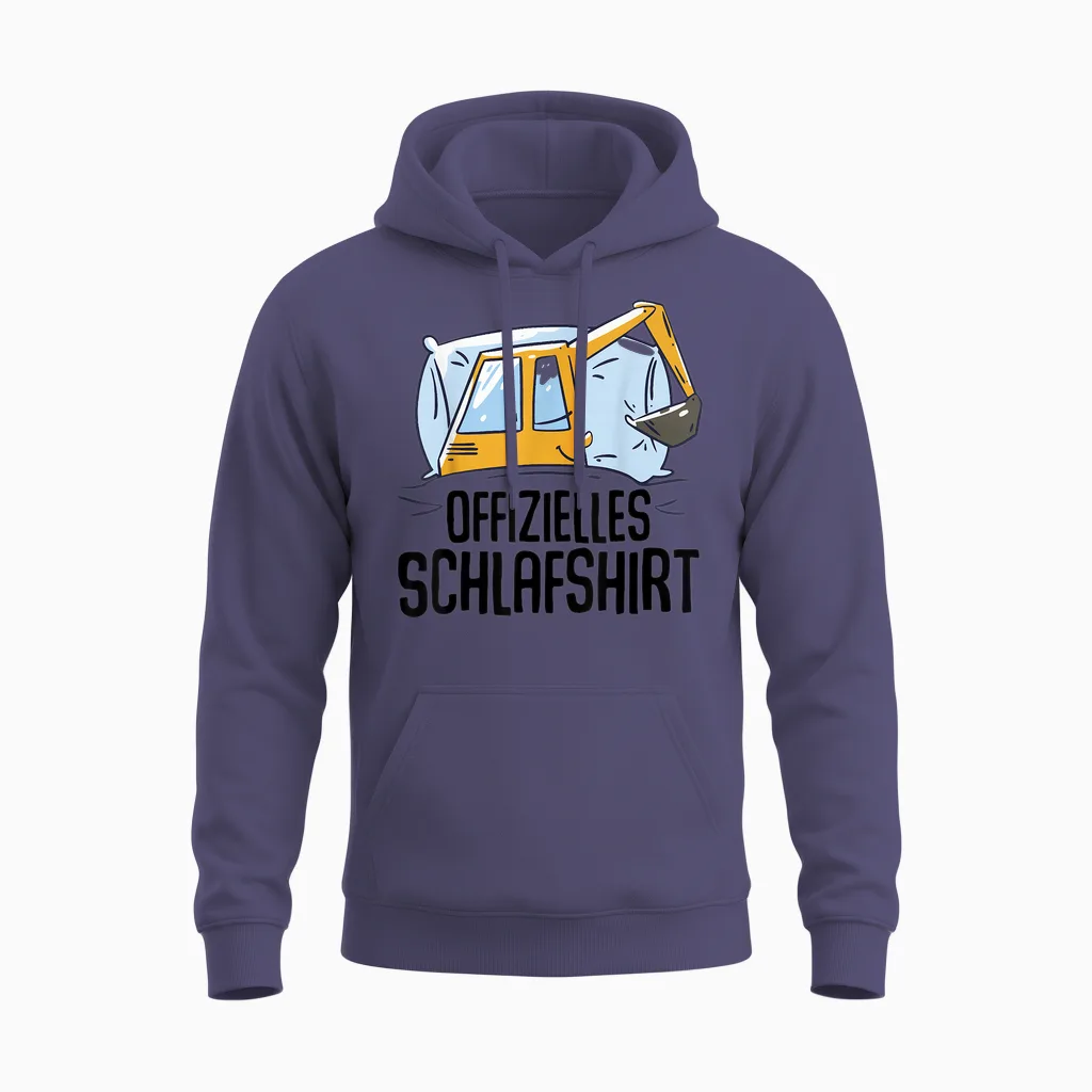 Bagger Offizielles Schlafshirt Schlafanzug Nachthemd Bagger Unisex Hoodie in Heather Sport Dark Navy