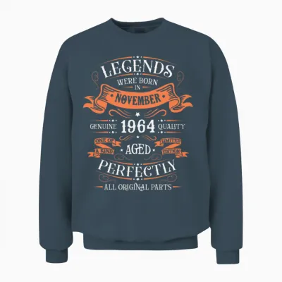 Birthday in November 1964 - November Unisex Sweatshirt - Dark Heather