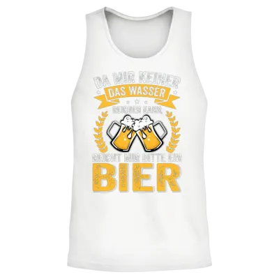 Funny Beer Saying, Party Concert Festival Unisex Tank Top - White