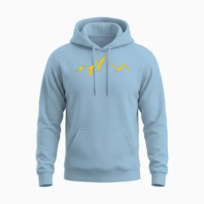 Mountain Scenery / Mountains Unisex Hoodie - Light Blue