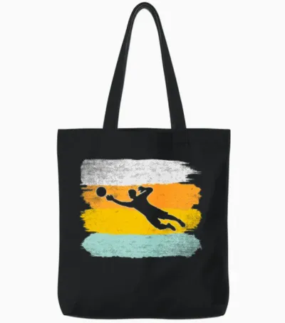 Keeper Retro Tote Bags - Black