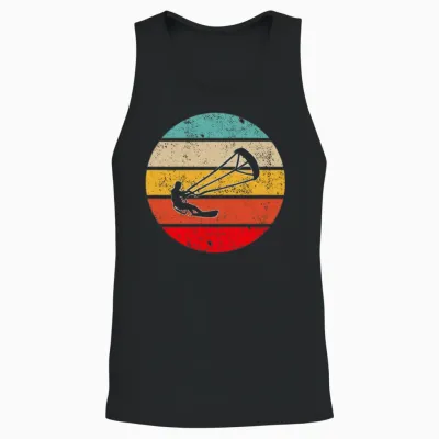 Kite Retro Unisex Tank Top - Black