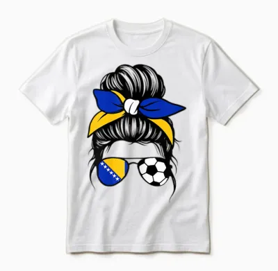 Bosnische Flagge Frauen Stolze Bosnien Fans Girls Unisex T-Shirt - White