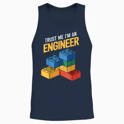 I'm an Engineer Kids Brick Builder Bricks Building Blocks Unisex Tank Top - Navy