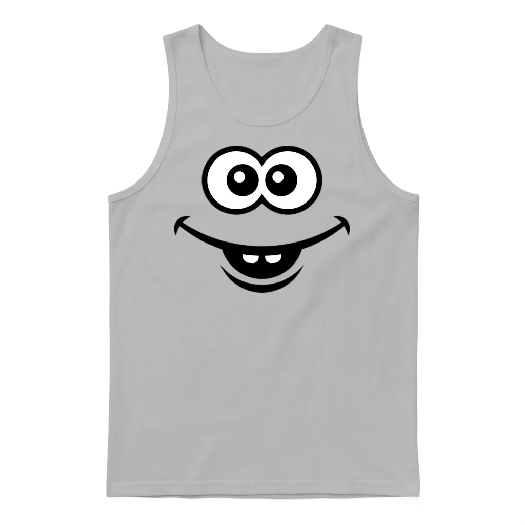 Smiling Face (smile / Happy / Lucky / Funny) Unisex Tank Top - Ash