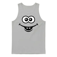 Smiling Face (smile / Happy / Lucky / Funny) Unisex Tank Top - Ash – 1