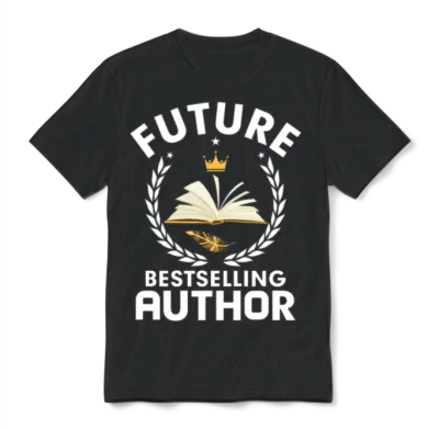 Future Bestselling Author Book Novel Writer Unisex T-Shirt - Black