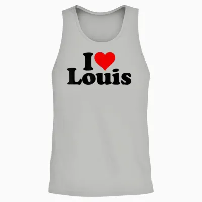 Ich Liebe Herz Louis Unisex Tank Top - Ash