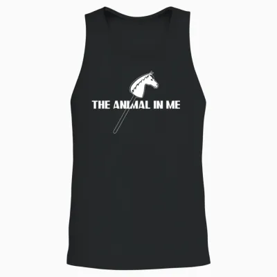 Hobby Horsing Joke Hobby Horse Unisex Tank Top - Black