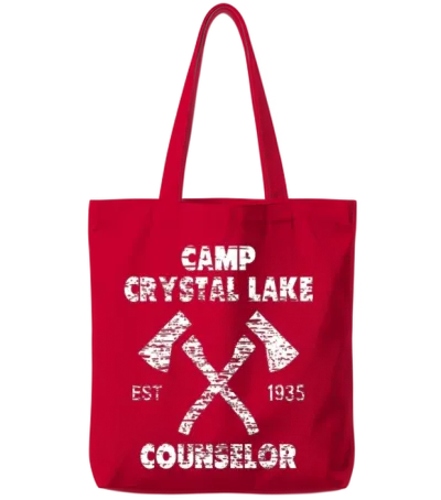 Camp Crystal Lake Counselor Tote Bags - Red