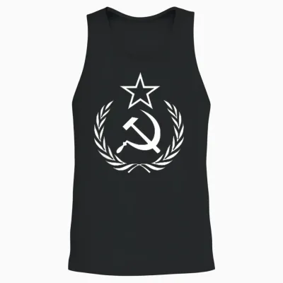 Hammer and Sickle Crown Ussr Soviet Union Unisex Tank Top - Black
