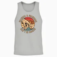 Vintage Grandpa Grandson Saying Gift Unisex Tank Top in Ash - 2
