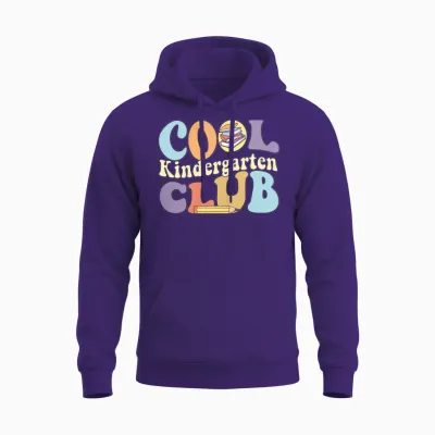 Cool Kindergarten Club Teacher Student Back To Unisex Hoodie - Purple