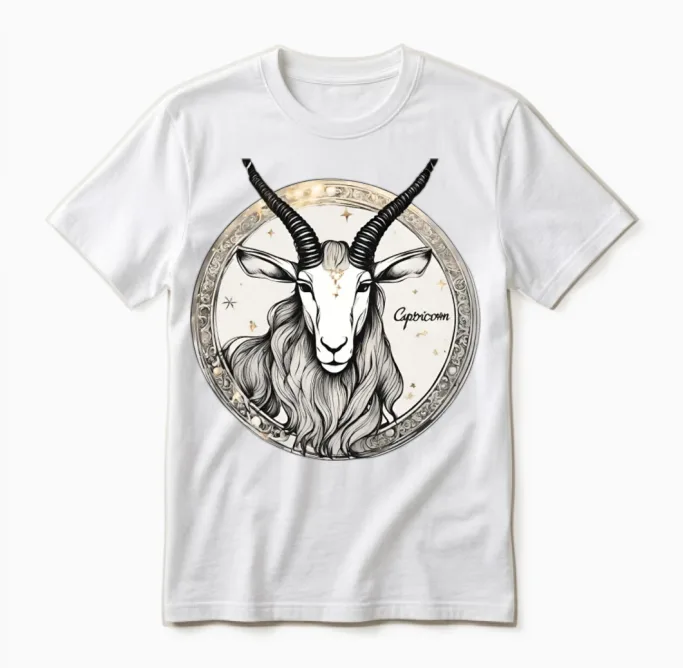Capricorn Unisex T-Shirt in White