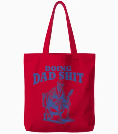 Doing Dad-Funny Dad Tote Bags - Red