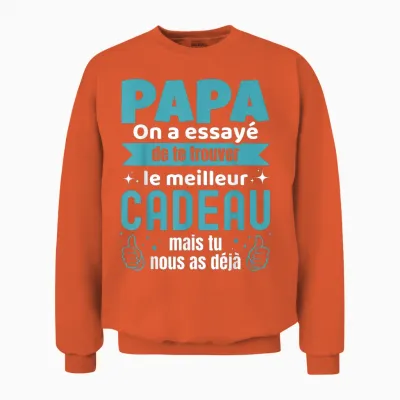 Gift for Dad Father's Day Gifts Birthday Man Unisex Sweatshirt - Orange