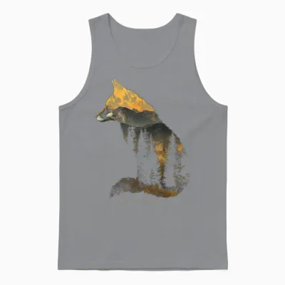 Fuchs Protect Preserve Hiking Camping Hunter Outdoor Nature Unisex Tank Top - Sport Grey