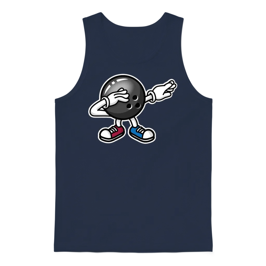 Dab Dabbing Bowling Ball Unisex Tank Top - Navy