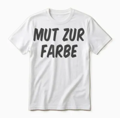Mut Zur Farbe Unisex T-Shirt - White