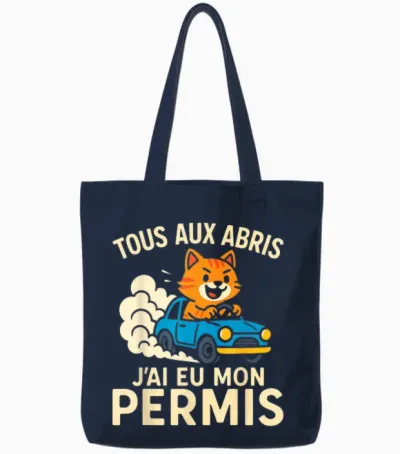 Young Driver Joke Gift Driver's License Tote Bags - Navy