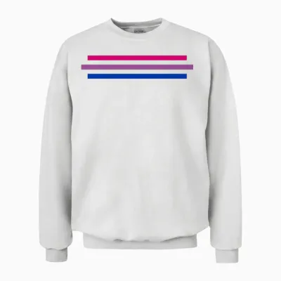 Bisexual Flag Colors Lgbtq Pride Proud Bisexual Unisex Sweatshirt - White