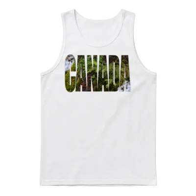 Canada Northern Forest Unisex Tank Top - White