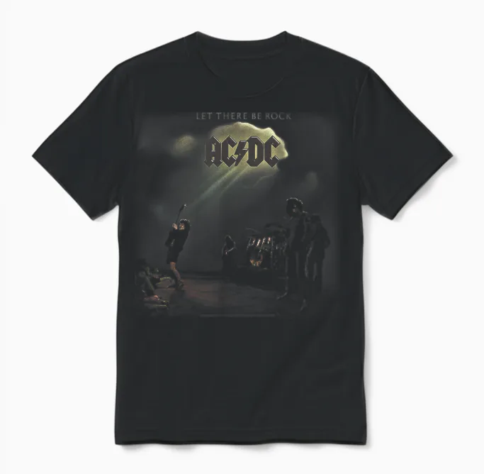 Ac/dc - Let There Be Rock Internationales Cover Unisex T-Shirt in Black