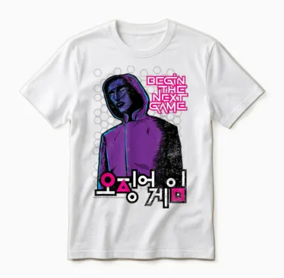 Squid Game Front Man Begin the Next Game Light Print Unisex T-Shirt - White