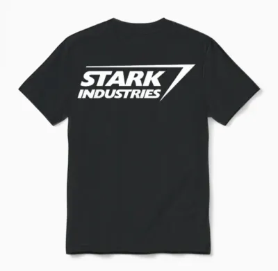 Marvel Iron Man Stark Industries Logo Unisex T-Shirt - Black
