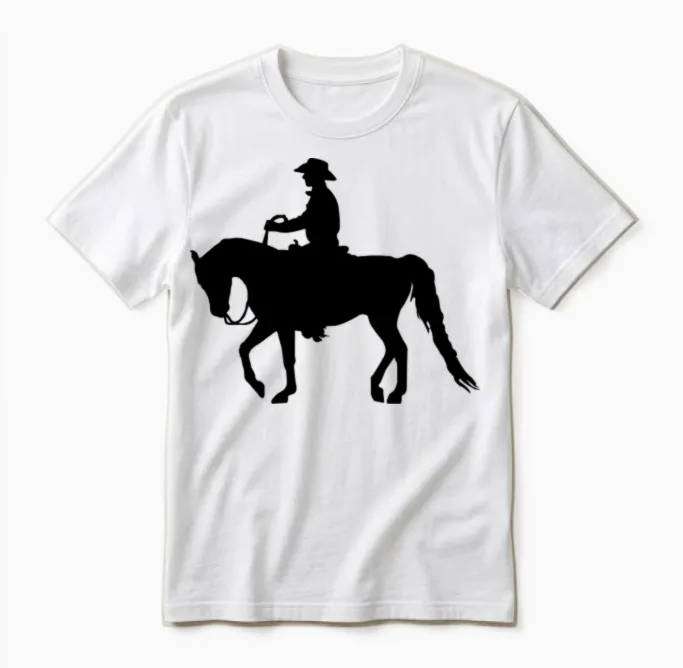 Arabian Horse: Western Horse Lovers Unisex T-Shirt in White