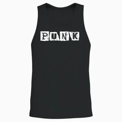 Punk Rock Alternative Musik Retro Distressed Typografie Unisex Tank Top - Black