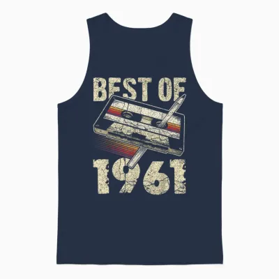 Best of 1961, Audio Kassette, 65. Geburtstag, 65 Jahre Alt Unisex Tank Top - Navy