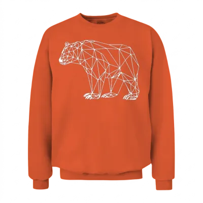 Line Art Fox Unisex Sweatshirt - Orange
