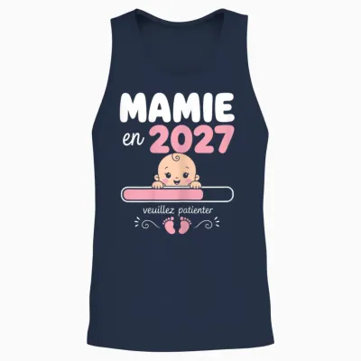 Future Mamie En 2026 Cadeau Annonce Grossesse Grand-Mère Unisex Tank Top - Navy