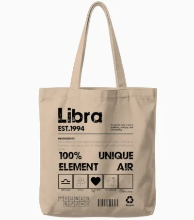 Libra 1994 Tote Bags - Natural