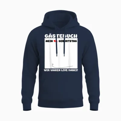 40th Birthday Guest Book Man Woman 40 Years 1985list T-Shirt, Black, S Unisex Hoodie - Navy