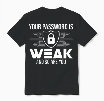Funny Cybersecurity Computer Security Unisex T-Shirt - Black