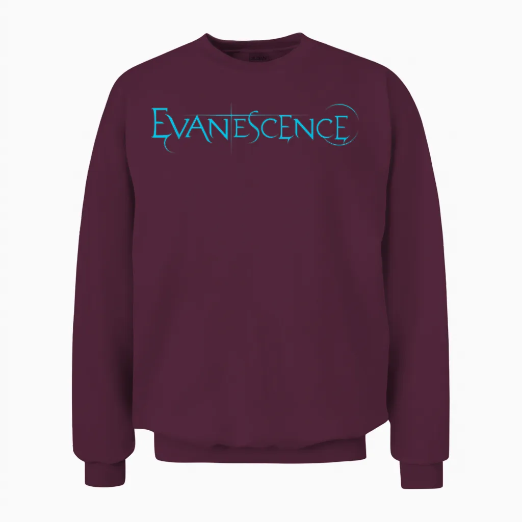 Evanescence Blue Logo Unisex Sweatshirt in Maroon