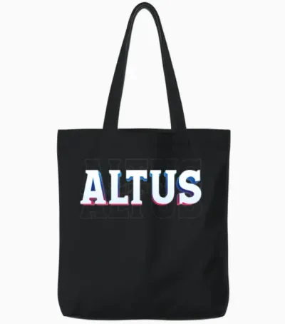 Retro - Altus Tote Bags - Black